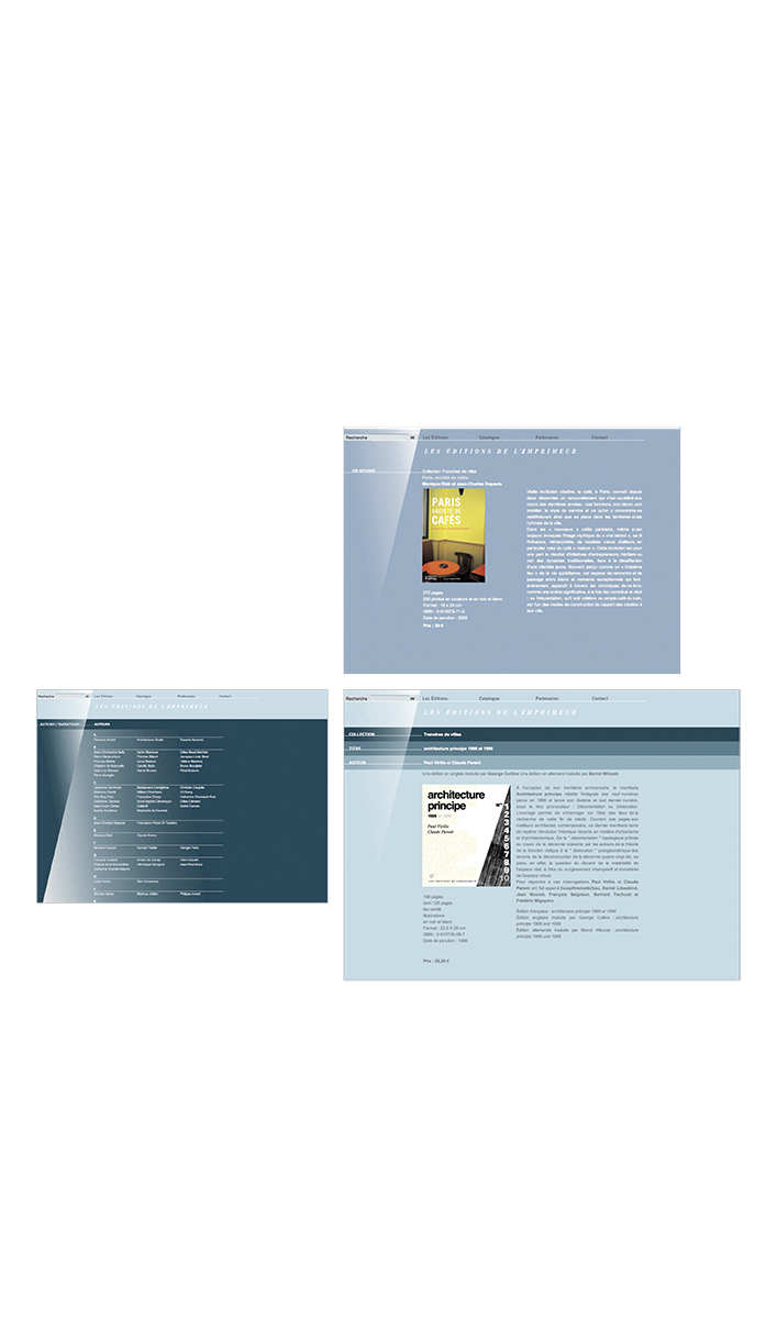 éditions de l'imprimeur – site internet