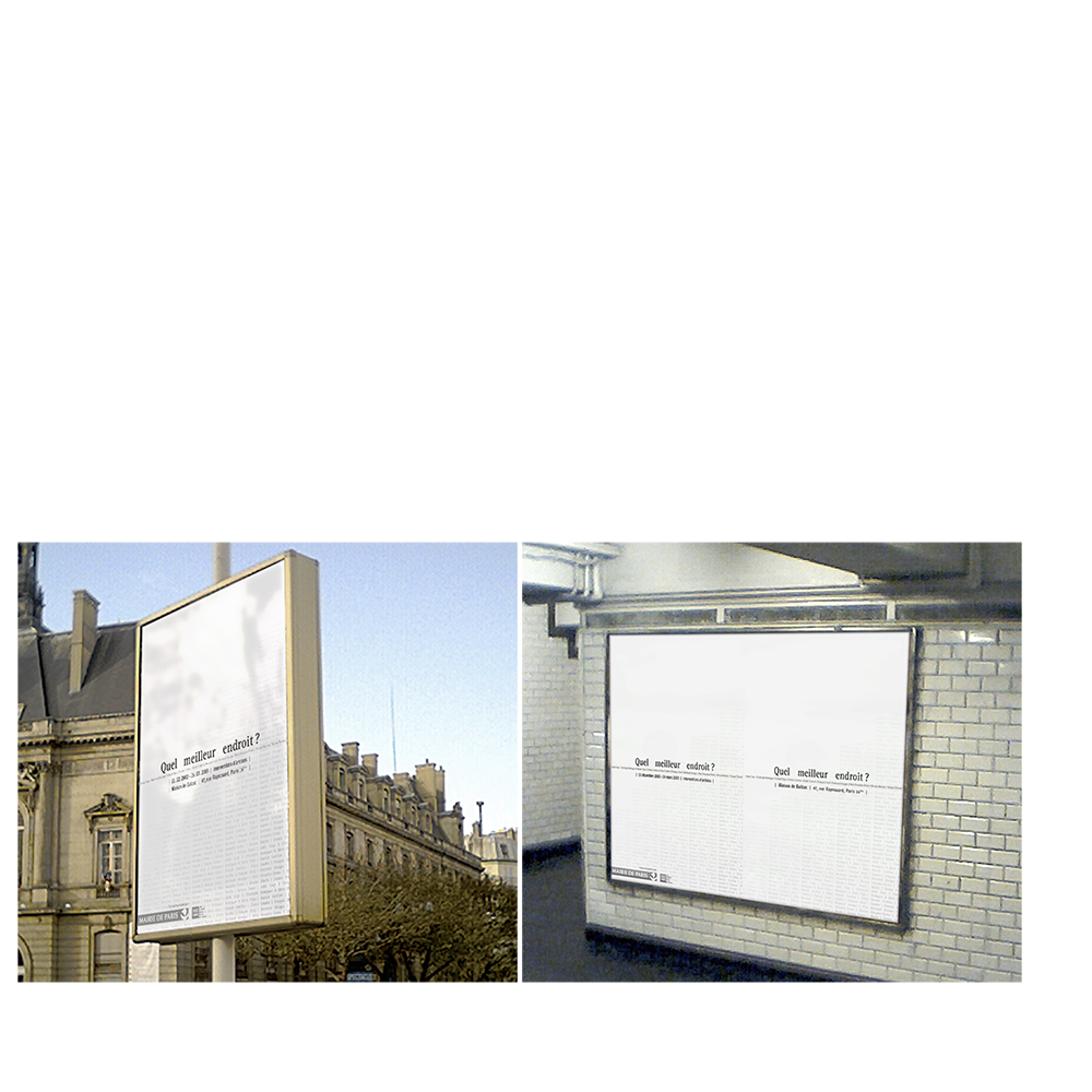 affiches Quel meilleur endroit ?