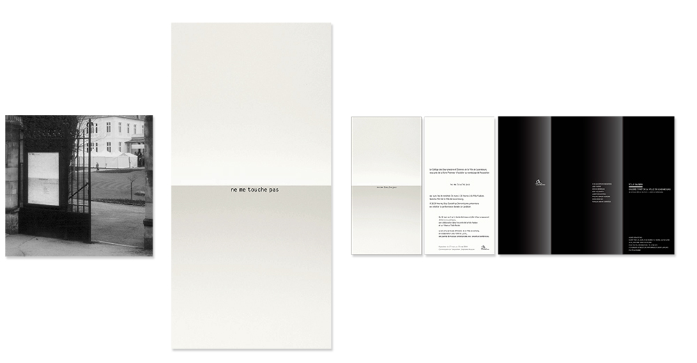 affiche et invitation 'ne me touche pas'